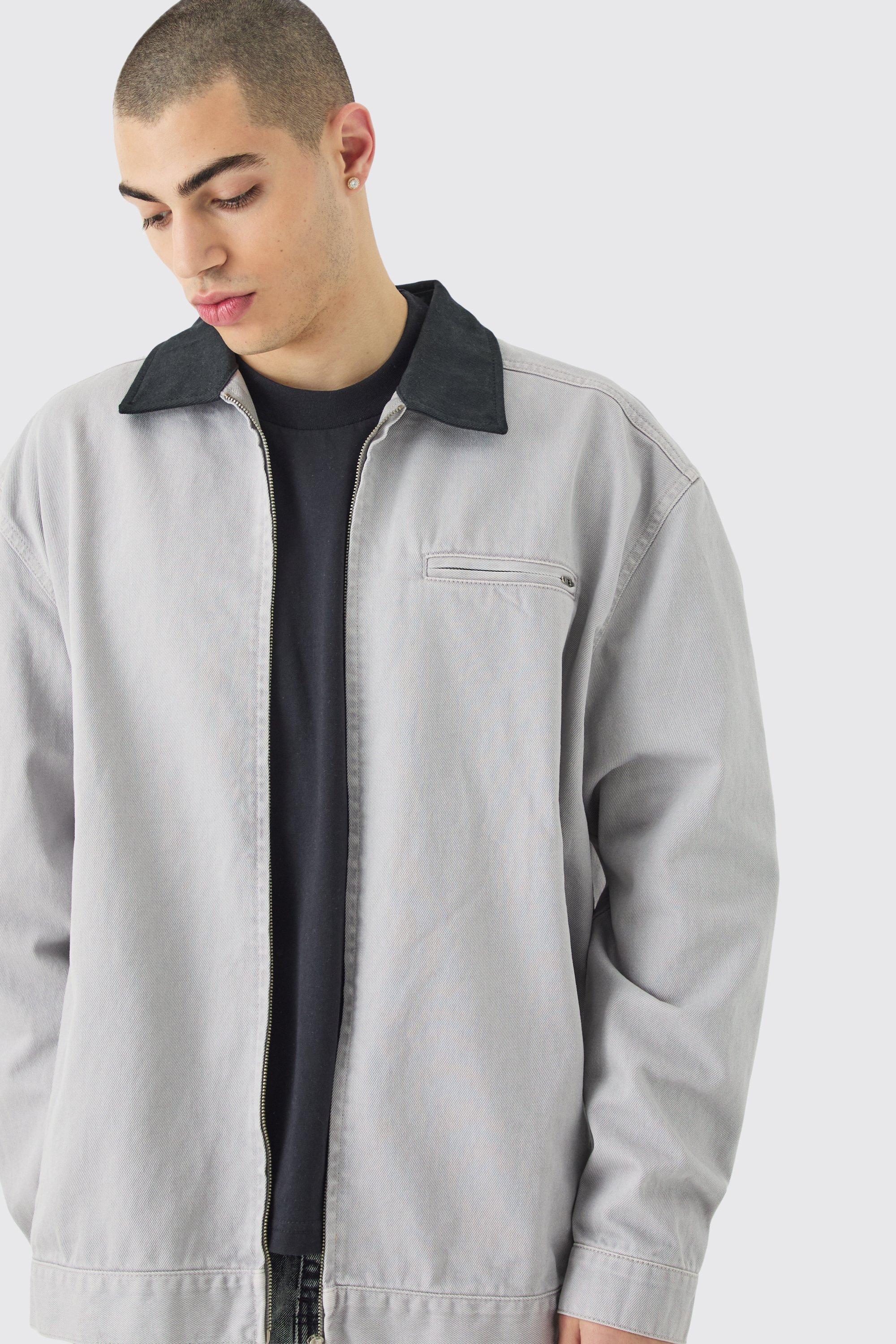 Denim harrington jacket sale